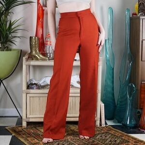 Vintage Levi's high rise dark red polyester flare pants